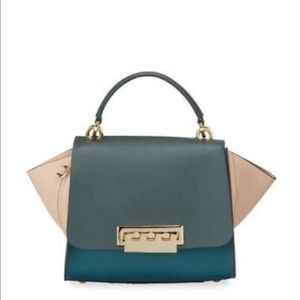 Zac Posen Eartha Leather Two Tone Shoulder Bag NWT